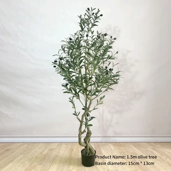 Umjetna Maslina Dobiva Umjetno Bonsai Drvo u Saksiji za Domaće Kućni Vrt Uredski Ukras