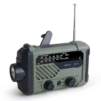 Disaster Radio 2000 mah Solarna Krak Prijenosni AM/FM/NOAA Vremenske Prijemnik S Svjetiljku Za Čitanje Mobitel Punjenje