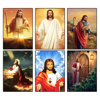 5d Diamond Slika je Isus Krist Umjetnost Puna Bušilica Trg Diamond Mozaik Vez Setovi Za križićima Uređenje Spavaće sobe Slike